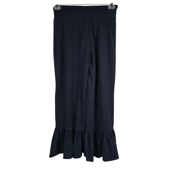 Matilda Jane Women's Ruffle Hem Palazzo Pants - Navy Blue - Size Medium - Picture 4 of 9